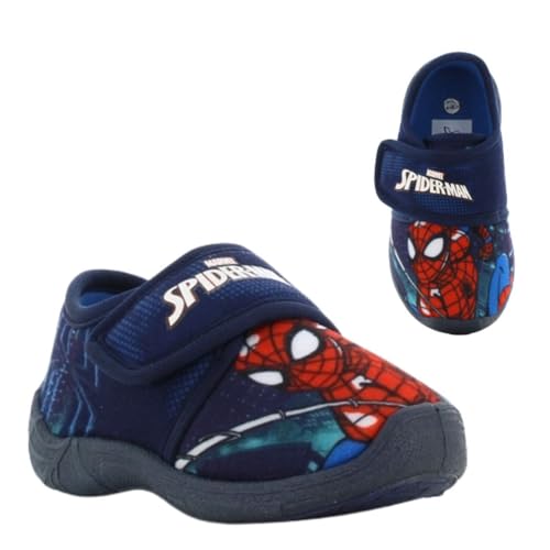 Leomil Spiderman Hausschuhe Hausschuhe Kinder Junge Spiderman 31 Ideal für Kindergarten oder Zuhause Blau