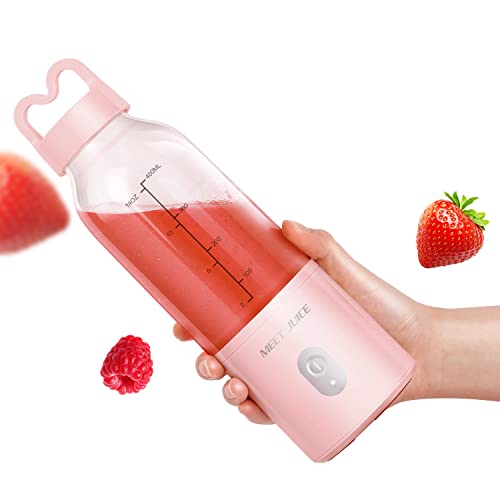 MEET JUICE Portable Blender Personal Size with USB Wire Rechargeable