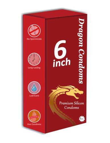 Image of Dra-gon Premium Silicon Condoms, 6 Inch, Ultra Soft, Long Lasting, Extra Pleasure, Regular Use