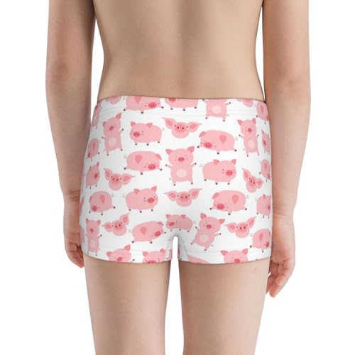 Boys' Cotton Boxer Brief Soft Underwear-Kawaii Pigs3
