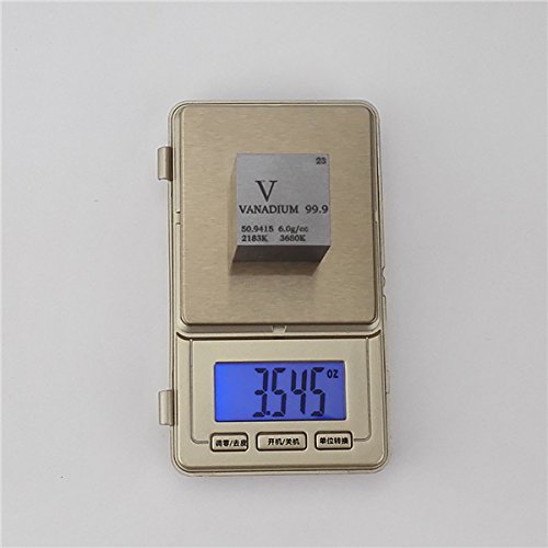 希少　バナジウム　インゴットキューブ　100g レアメタル　vanadium 1 inch 25.4mm Vanadium Metal Cube 100g 99.9% Engraved Periodic