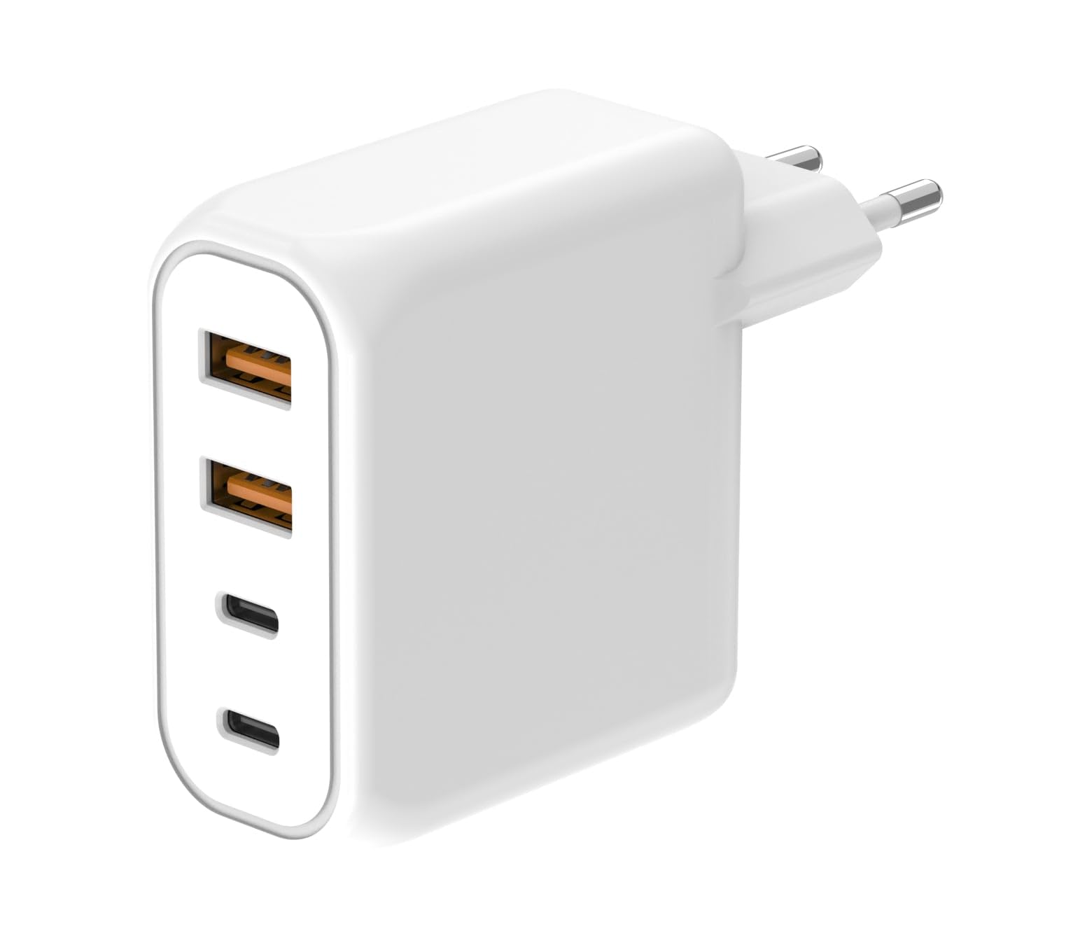Techly 623998 Caricatore Alimentatore 2 Porte USB-C™ e 2 Porte USB-A da Muro 100W per Smartphone o Tablet Bianco