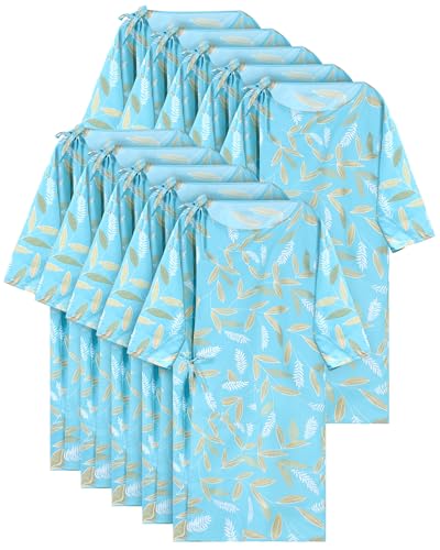 Batas desechables de hospital para hombres y mujeres vestidos medicos de paciente hasta 2XL azul
