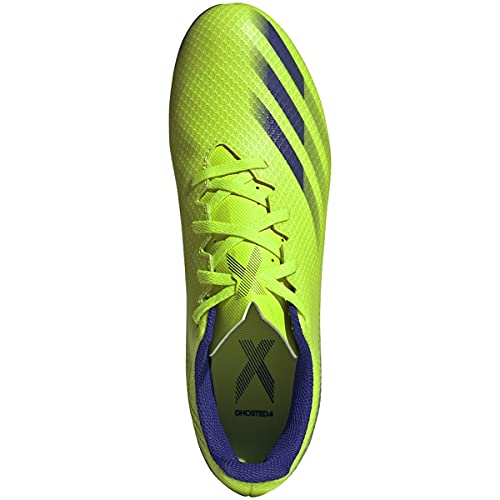 Image of adidas Men's X Ghosted.4 Soccer Shoe, Signal Green /Energy Ink, 8.5