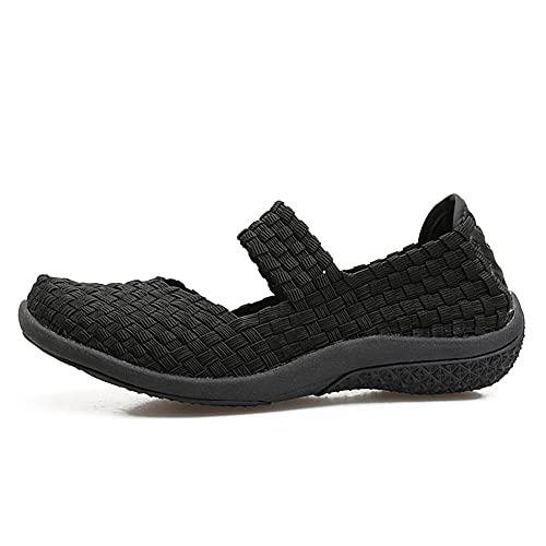 JOYVIP Womens Curly Type Ballet Flats Slip On Comfort Loafers Handmade Woven Shoes2