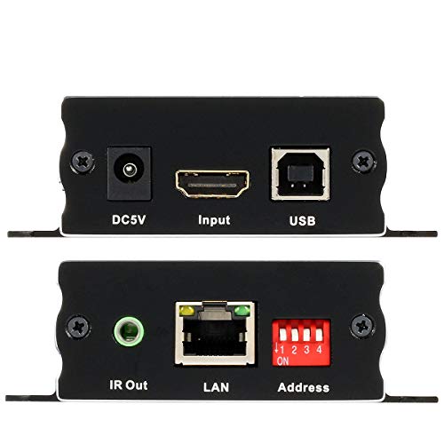 Stable 1080P Many to Many HDMI KVM Multiple Repeater Extender up to 400ft Over IP Cat5e Cat6 with IR Pass Through(Receiver Only)