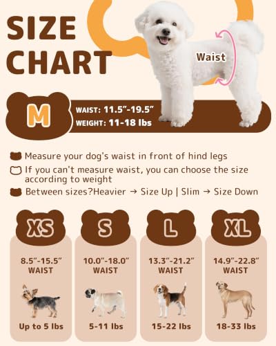 Image of Dono Disposable Pull Up Dog Diapers Female for Small Dog, Size M, 40 Count | 360 Elastic Waist, Ultra Absorbent Wider Leak-Proof Edges, For Doggy Female in Heat Peeing &Elderly incontinence, Tail Hole