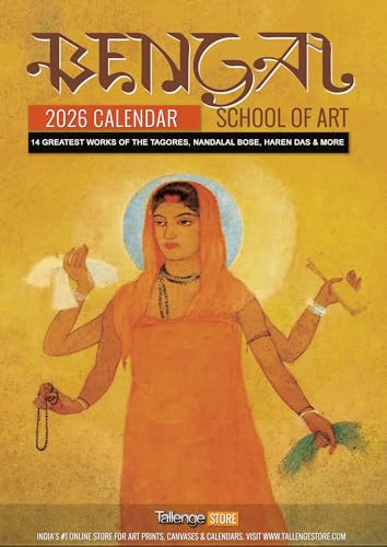 Tallenge - Wall Calendar 2026 - Bengal School Of Art - 12 x 17 Inches for Home & Office (Paper, Wall Calendar)