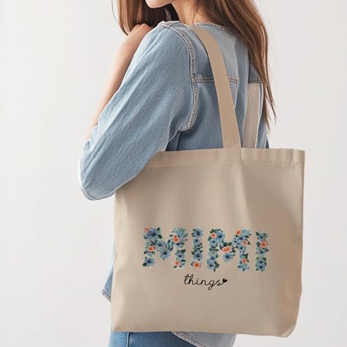 Bolso tote floral para madres con bolsillo interior miniatura 5