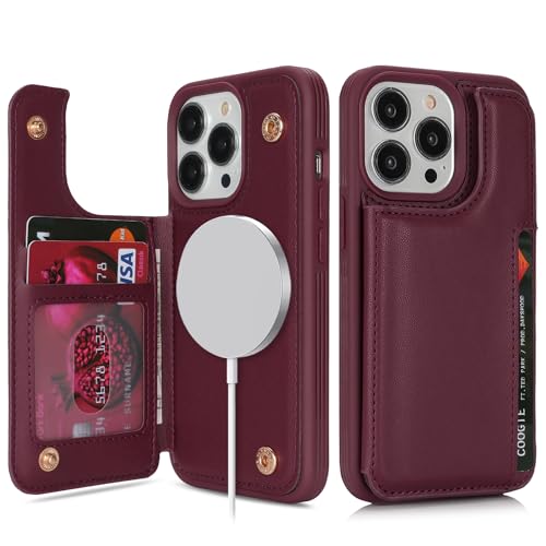 Sailortech iPhone 13 Pro �w�ʃP�[�X �蒠�^ �A�C�t�H��13 pro �P�[�X �A�C�t�H��13 pro �g�уJ�o�[ ���z�^ Magsafe���@�\�g�ѓd�b�J�[�h �蒠�P�[�X PU���U�[ ���[�t�� Magsafe���΋z�� IC�J�[�h���[ 