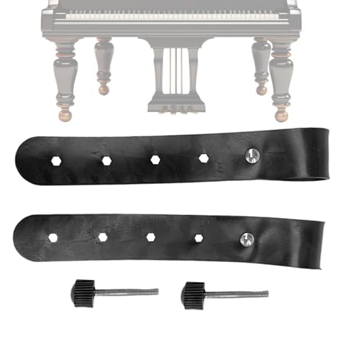 Correas de soporte de piano, 2 piezas de piel sintética ajustables, correas de bloqueo de teclado, para conciertos, fiestas, actuaciones, lecciones de música, práctica, estudio en casa