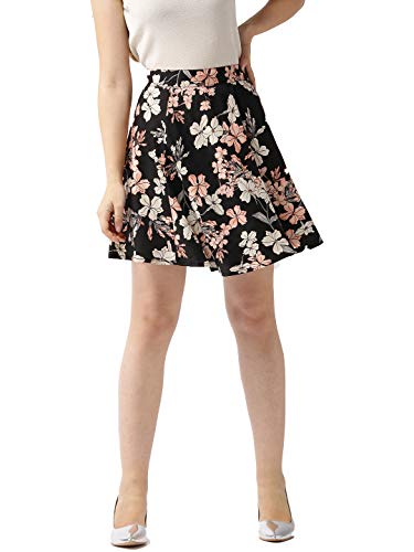 Image of SERA Synthetic Women's Mini A-Line Skirt Black