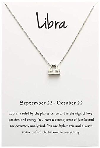 Preisvergleich Produktbild Halskette Sternzeichen Waage Silber