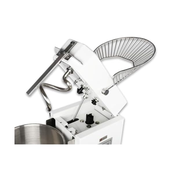 Beeketal 'BTK30' Profi Teigknetmaschine 30l auf Rollen, mit Spiralkneter und rotierender Schüssel (Knethaken 101 oder 180 U/min, Schüssel 17 oder 24 U/min), 30l Gesamtvolumen für max. 12 kg Mehl – Bild 8