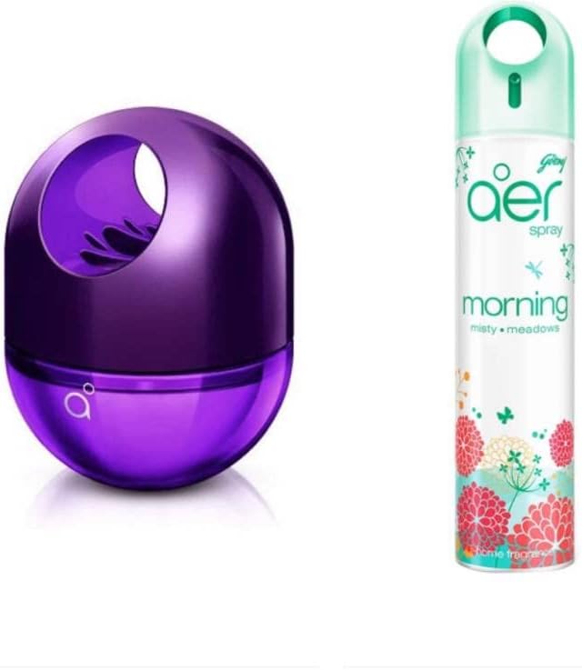 Godrej Aer Twist Rich Irish Cocktail & Aer Spray Morning Misty Meadows Air Freshener Diffuser, Spray (2 x 157.5 ml)