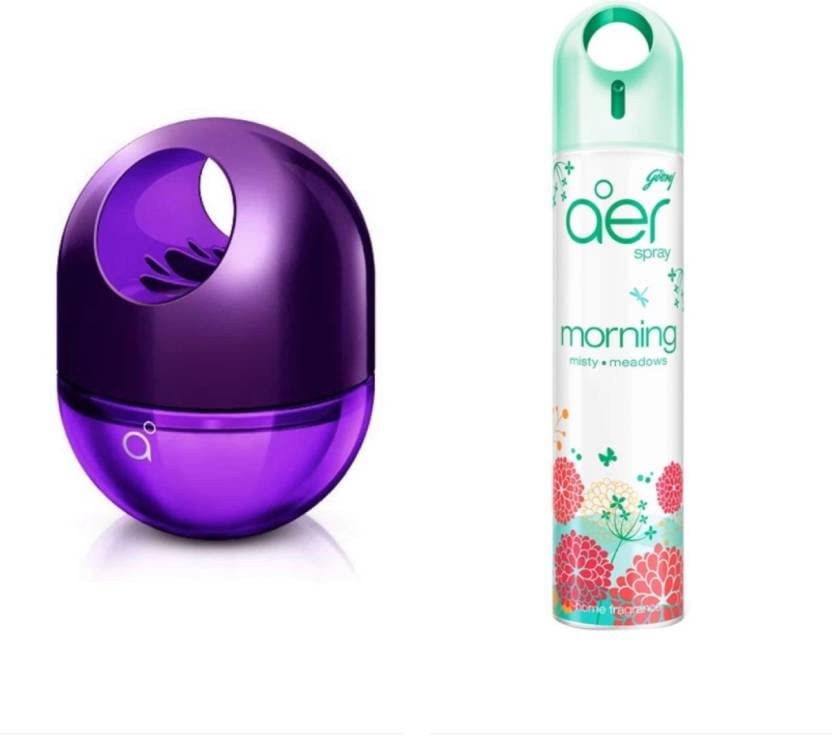 Godrej Aer Twist Rich Irish Cocktail & Aer Spray Morning Misty Meadows Air Freshener Diffuser, Spray (2 x 157.5 ml)
