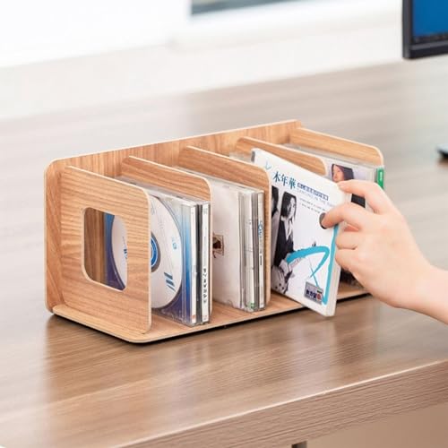 Almacenamiento de madera estante para CD DVD y discos de vídeo 6