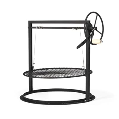Ash & Ember Santa Maria Style Adjustable Cooking Grate Attachment, Fits 24" Kettle-Style Grills, Open Flame Campfire Cooking Grate, Outdoor Grill Cooking Accessories