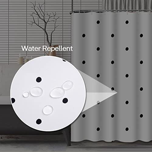 Emvency Shower Curtain Small Abstract Polka Dot Pattern With Trendy Cute Black And White Monochrome Bubble Child Waterproof Polyester Fabric 72 X 72 Inches Set With Hooks #TOP3
