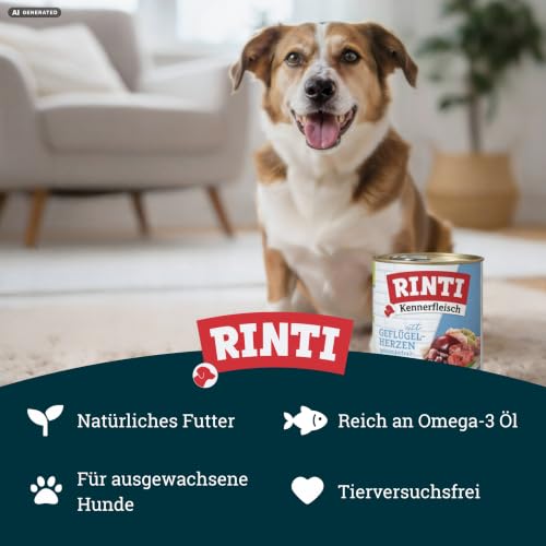 Rinti Kennerfleisch mit Geflügelherzen 800 g Stück