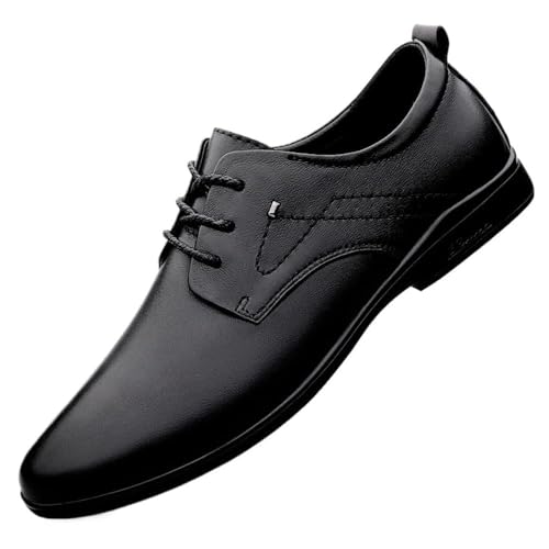 Men's Fashion Classic Dress Shoes Lightweight Pointed Toe Non-Slip Softsole Weddings and Business Oxford Shoes