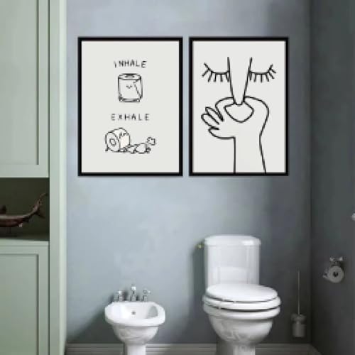 Impression sur toile humour wc Solution déco murale originale grand format - 2