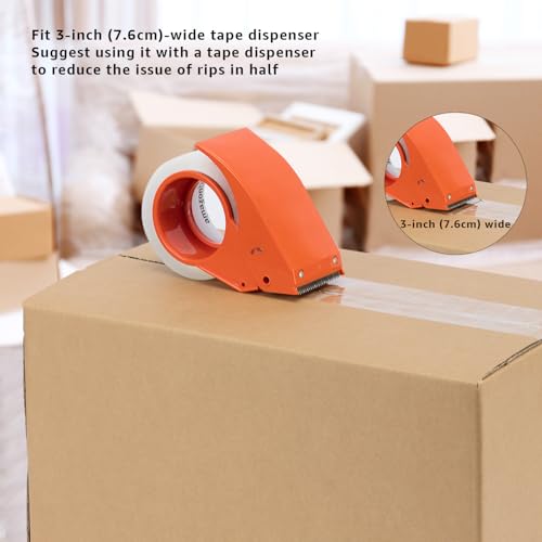 Image of Amazon Basics 2.83 Inch Wide Packing Tape, Fits 3-Inch Dispensers, Crystal Clear, Low Odor, for Moving, Storage, Shipping and Sealing Boxes, 54.6 Yards, 12-Pack