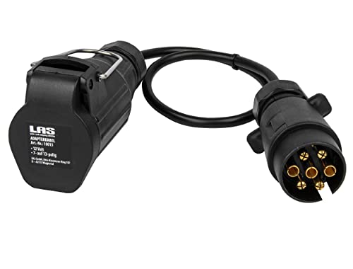 LAS 10013 Adapterkabel Anhänger, 7-poliger Stecker auf 13-polige Dose, 40 cm