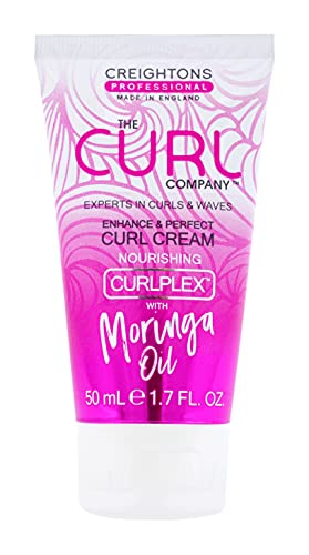 The Curl Company Enhance & Perfect Curl Cream (50ml Travel Size Mini) - Activates & Elongates Curls, Adds Shine to Hair, Professionally Formulated with Nourishing Moringa Oil, Cruelty Free