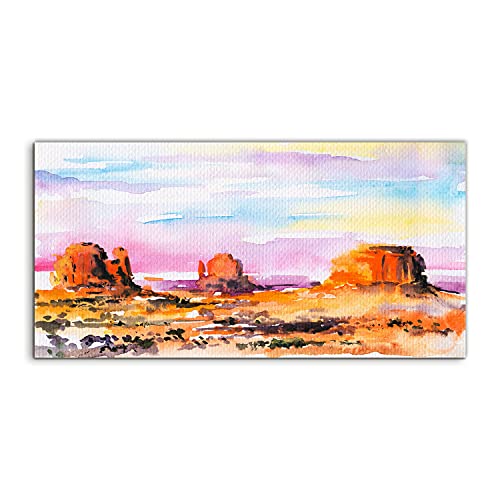 Tableau acrylique 100x50cm sunset desert pour illuminer le salon