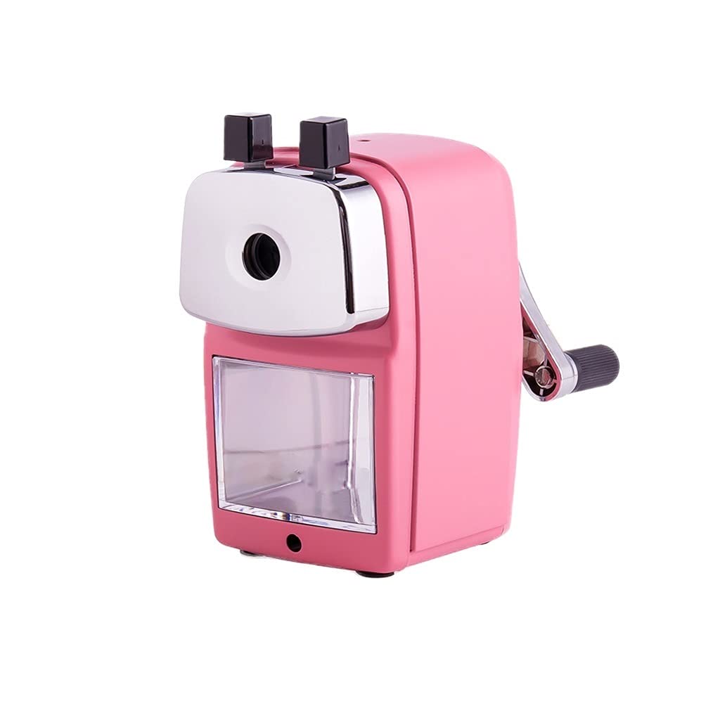 Taille-Crayon Manuel Crayon Sharpener Mignon et intéressant Convient pour Quick Broyage Spiral Blades Accueil Ecole Dessin étudiant Artiste de Bureau (Color : Pink)
