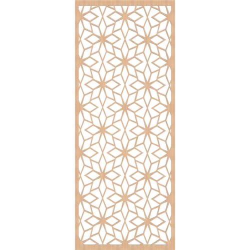 Image of Lake Decorative Pierced Fretwork Wood Wall Panels, 21 3 /8 inchW x 54 3 /8 inchH x 1 /4 inchT, Hickory