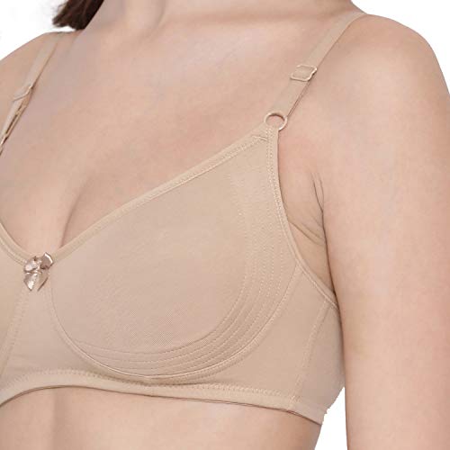 Image of Lyra Women's Moulded Encircled Bra(513) Pack of 2 White & Black,30B