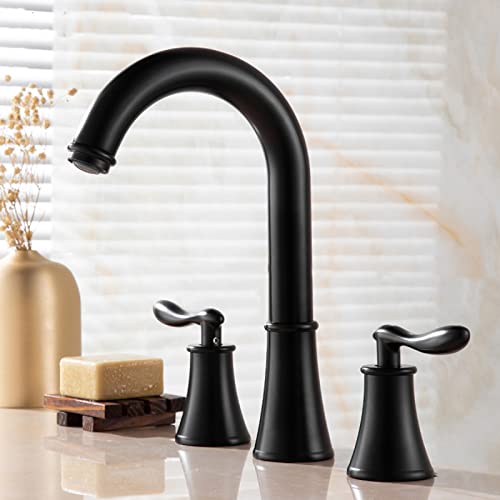 Robinet à bec pivotant à 360° en laiton blanc mitigeur lavabo rétro 3 trous