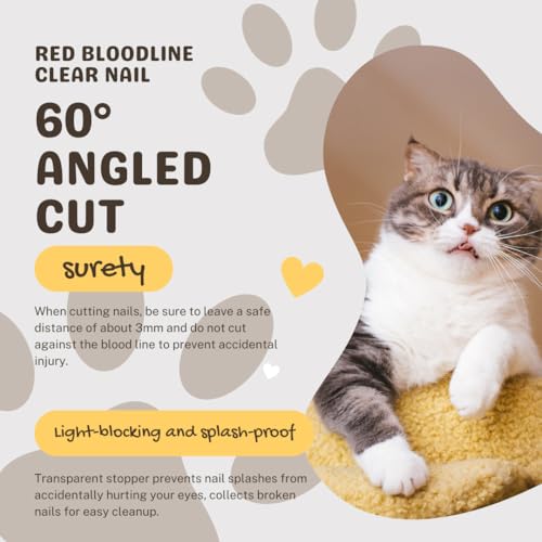 Image of Cat Nail Clippers, Whale Shape Precision Trimming Tool, Ergonomic Non-Slip Handle, Safety Guard, Compact & Easy to Clean (Coffee)