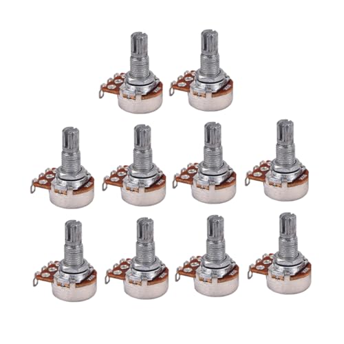 Angoily Narrow Stem Potentiometer 10pcs B50k Linear Pots Full Size Bass Pots for Guitar Volume Potentiometer Set