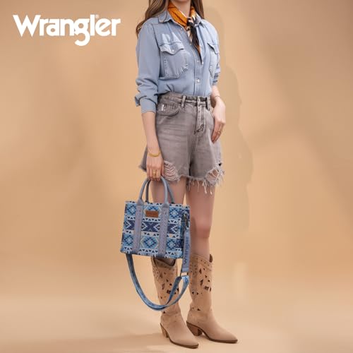 Image of Wrangler Aztec Tote Bag for Women Boho Shoulder Purses and Handbags