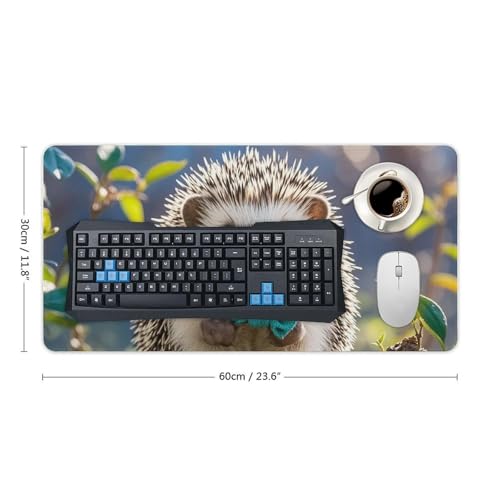Alfombrilla de ratón gaming Lovely Hedgehog grande 60x30 cm miniatura 2