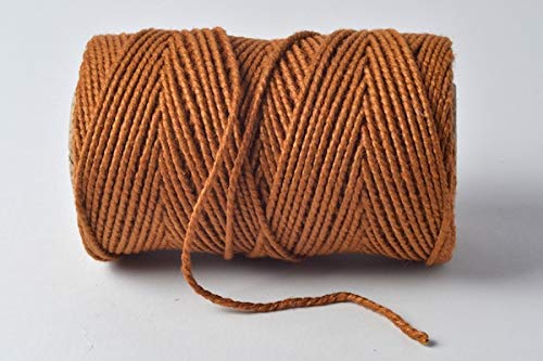 100m - Everlasto 'Solid' Beautiful Baker's Cotton Craft Twine (2mm approx) (SAHARA SAND)