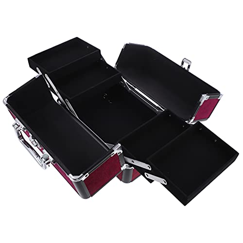 Vaguelly 1 Pieza Estuche Cosmético De Aleación De Aluminio Bolsa Cosmética Transparente Espuma Bolsa Organizadora De Cosméticos Bolsa De Tocador Hacer Estuche De Tocador Bolsa De Maquillaje