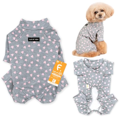 ダックス ドッグプレイ 体操服 柄 ジャージ つなぎ ロンパース 犬の服 フルオブビガー 13/グレーハート DM