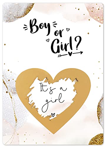 Image of Joli Coon Gender reveal scratch off cards - It's a girl - Gender reveal ideas - Gender reveal Girl - 5.8 x 4.1 inches