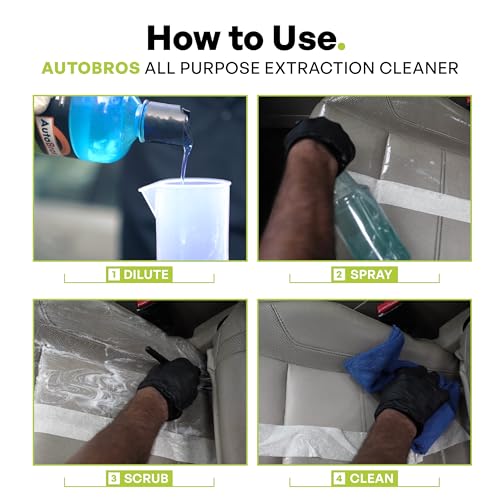 Image of AutoBros All-Purpose Extraction Cleaner - 500ml | Deep Cleaning Upholstery, Leather, Dashboard, Vinyl, Plastic & Carpet Cleaner | Cleans Food, Oil, Dirt & Grease Stains | for Car Interior & Exterior