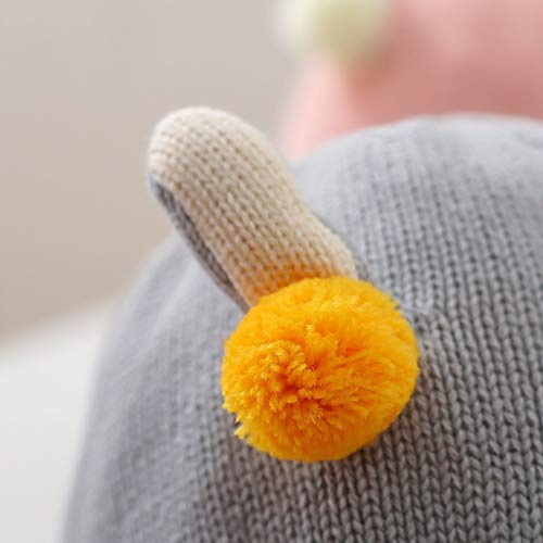 Baby Toddler Girls Boys Earflap Hat Winter Cotton Lined Knit Hat Outdoors Cap (Color : Gray, Size : 3-24 Months) #TOP2