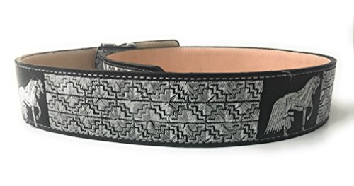 CINTO CHARRO BORDADO. WESTERN BELT. VAQUERO PITIADO (38)3