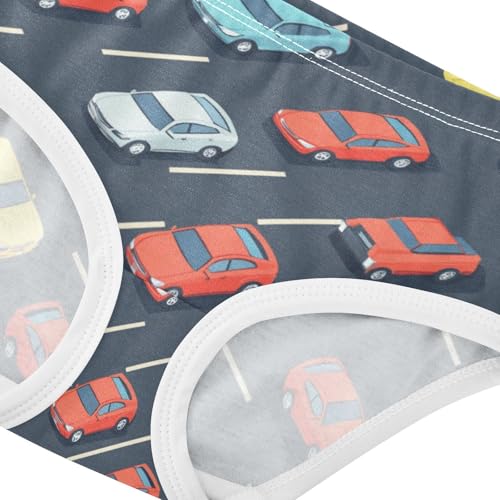 ZZKKO Road Cars Girls Underwear Toddler Panties for Girls Comfort Brief Size 2-8T3