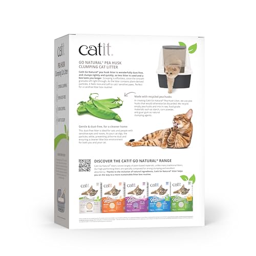 Image of Catit Go Natural Pea Husk Clumping Cat Litter, Unscented, 12.3 lbs