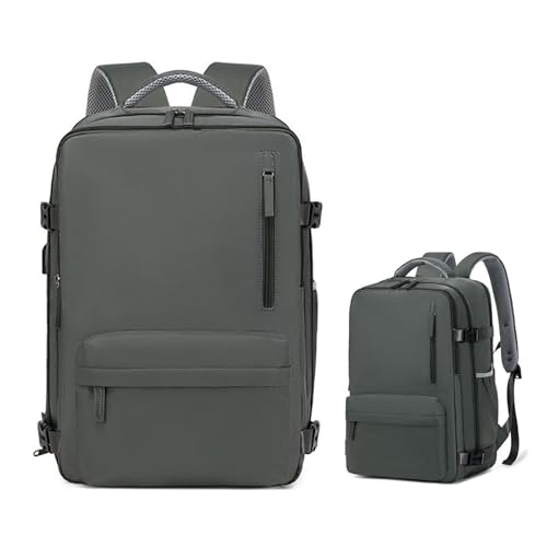 Travel Backpack,Travel Laptop Backpack with USB Charging Port，Suitable for travel, business trips, outdoor etc (Dark green)