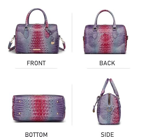 Image of Makcr Joacbv Top-Handle Crocodile Purses For Women Crossbody Leather Bags Trendy Large Capacity Tote with Shoulder Strap