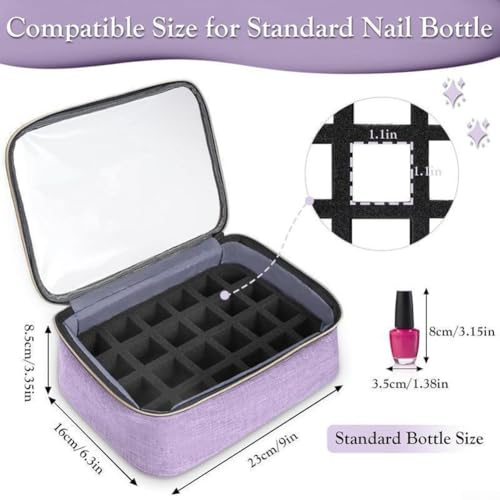 Bolsa de esmalte de uñas compacta con acabados premium y secciones externas 6